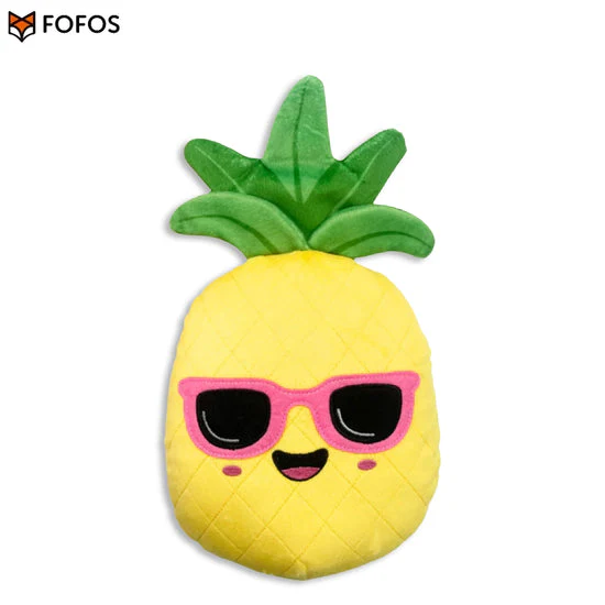Fofos Summer Pineapple Plush Dog Toy