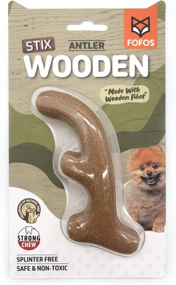 Fofos Wood Play Antler Chew Toy for Dogs