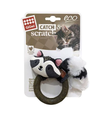 GiGwi Catch & Scratch Eco Line Raccoon