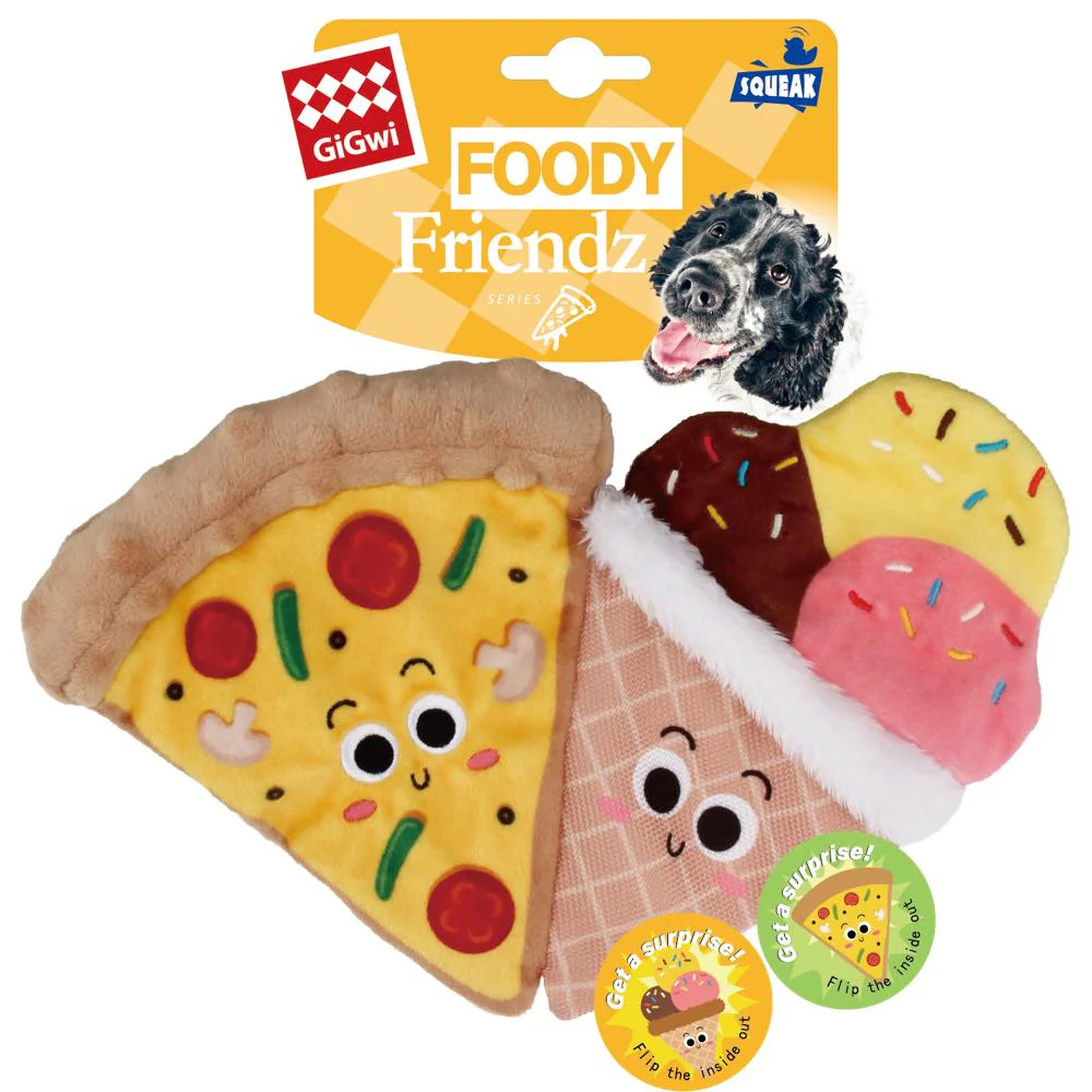 GiGwi Foody Friendz Reversible Pizza & Ice Cream