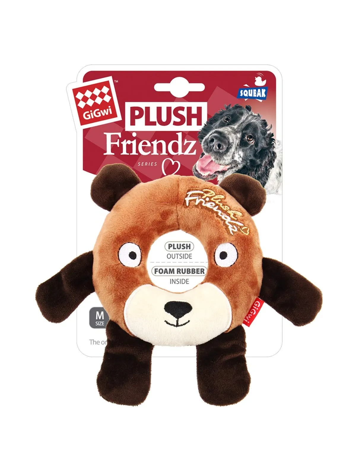 GiGwi Plush Friendz Ring Bear