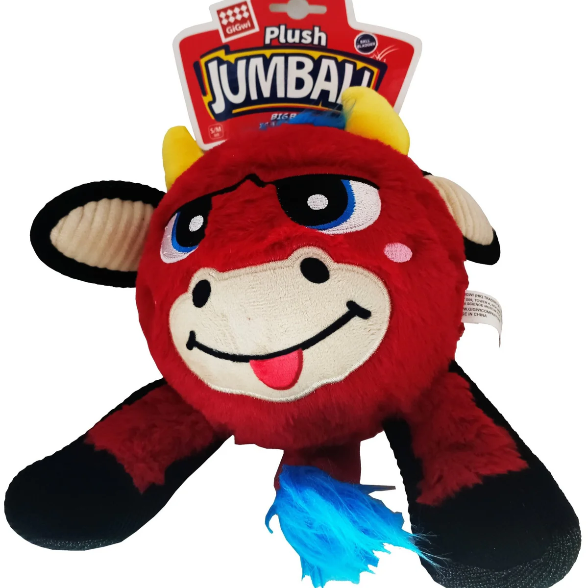 GiGwi Plush Jumball Red Bull