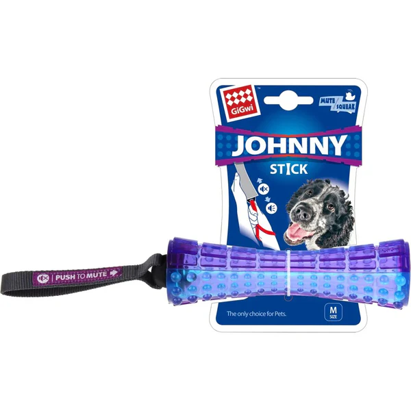 GiGwi Push To Mute Johnny Stick Purple