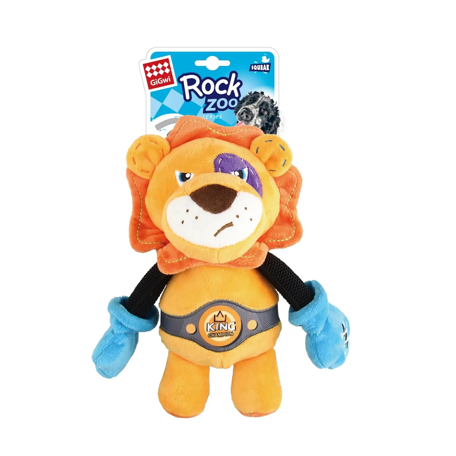 GiGwi Rock Zoo King Boxer Lion