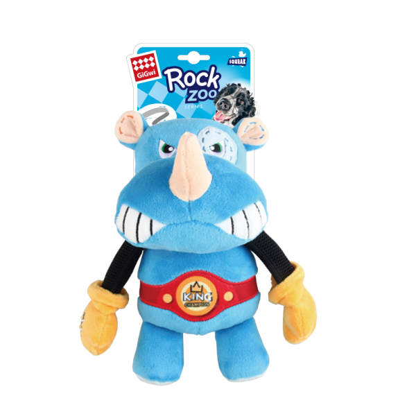 GiGwi Rock Zoo King Boxer Rhino