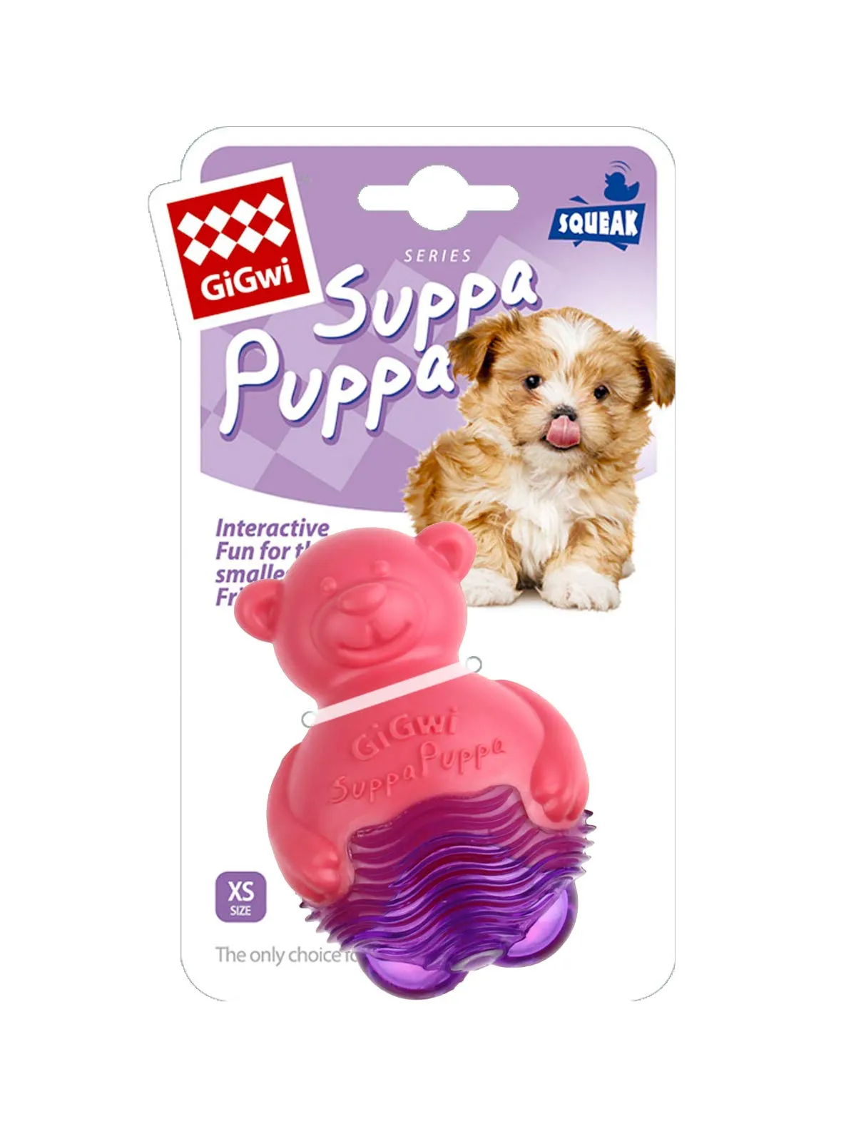 GiGwi Suppa Puppa Bear Pink S