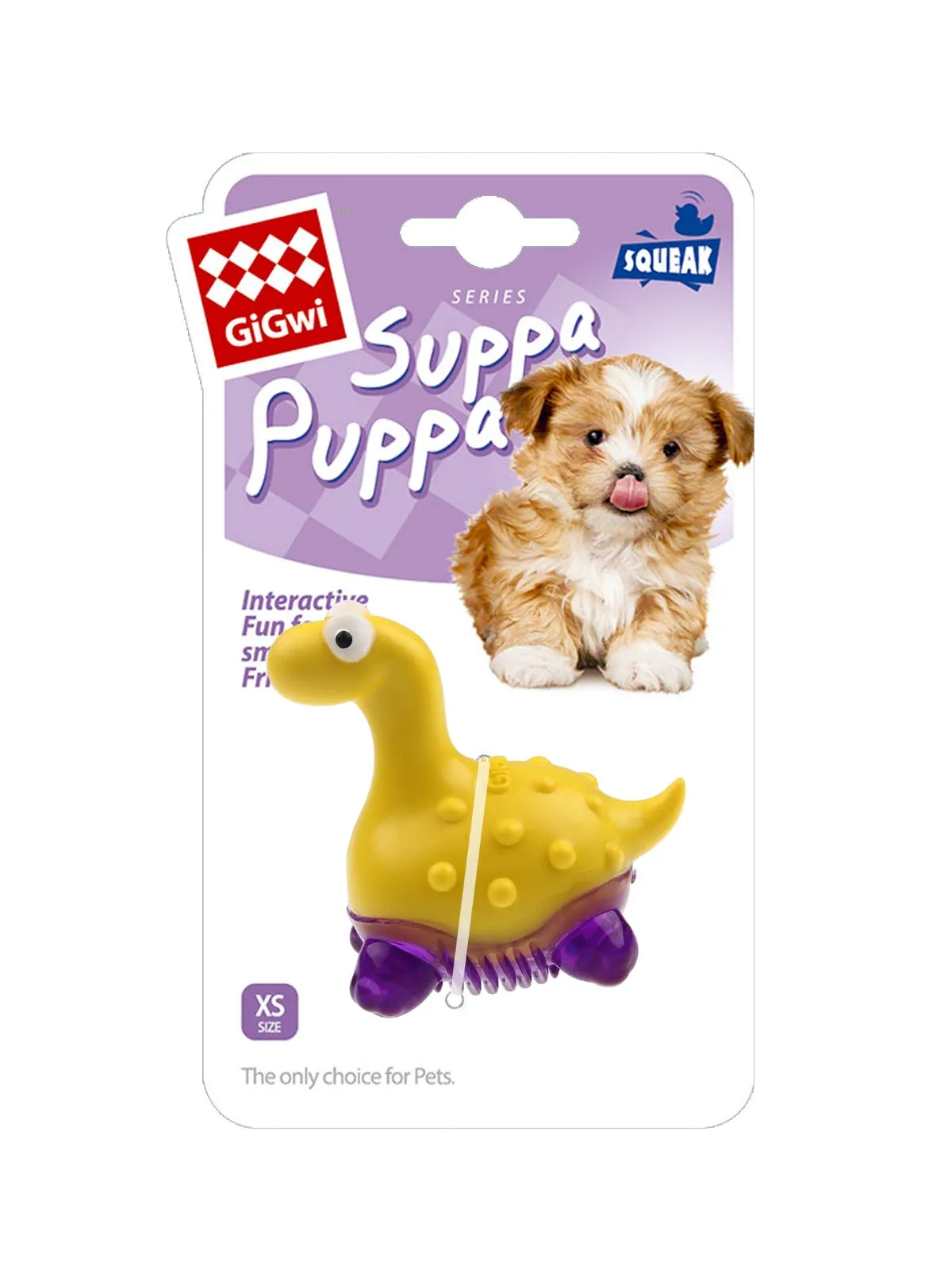 GiGwi Suppa Puppa Dino Yellow