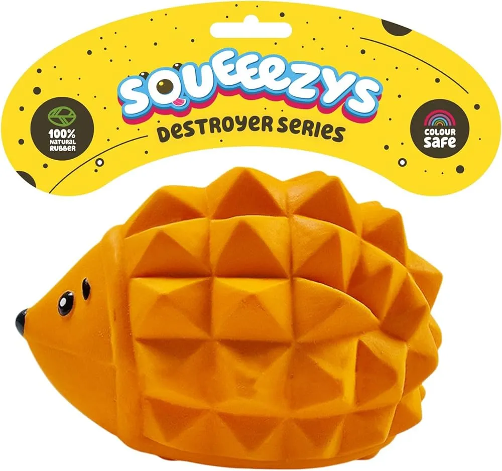 Squeeezys Latex Hedgehog Squeaky Chew Toy for Dogs