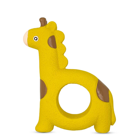 Squeeezys Latex Holey Giraffe Dog Toy