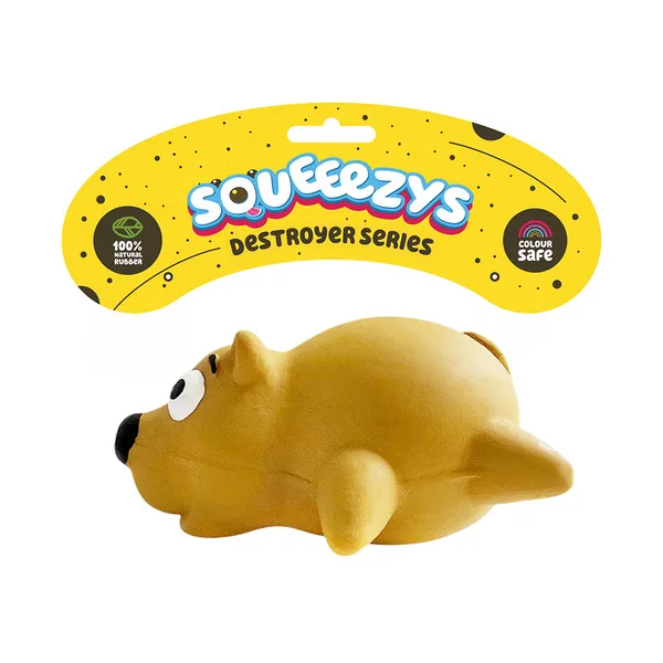 Squeeezys Latex Little Bear Squeaky Chew Toy for Dogs