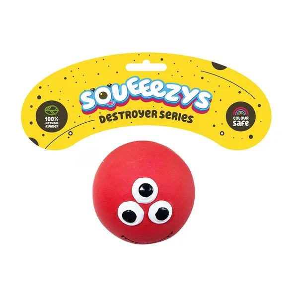 Squeeezys Latex Monster Ball Chew Toy for Dogs