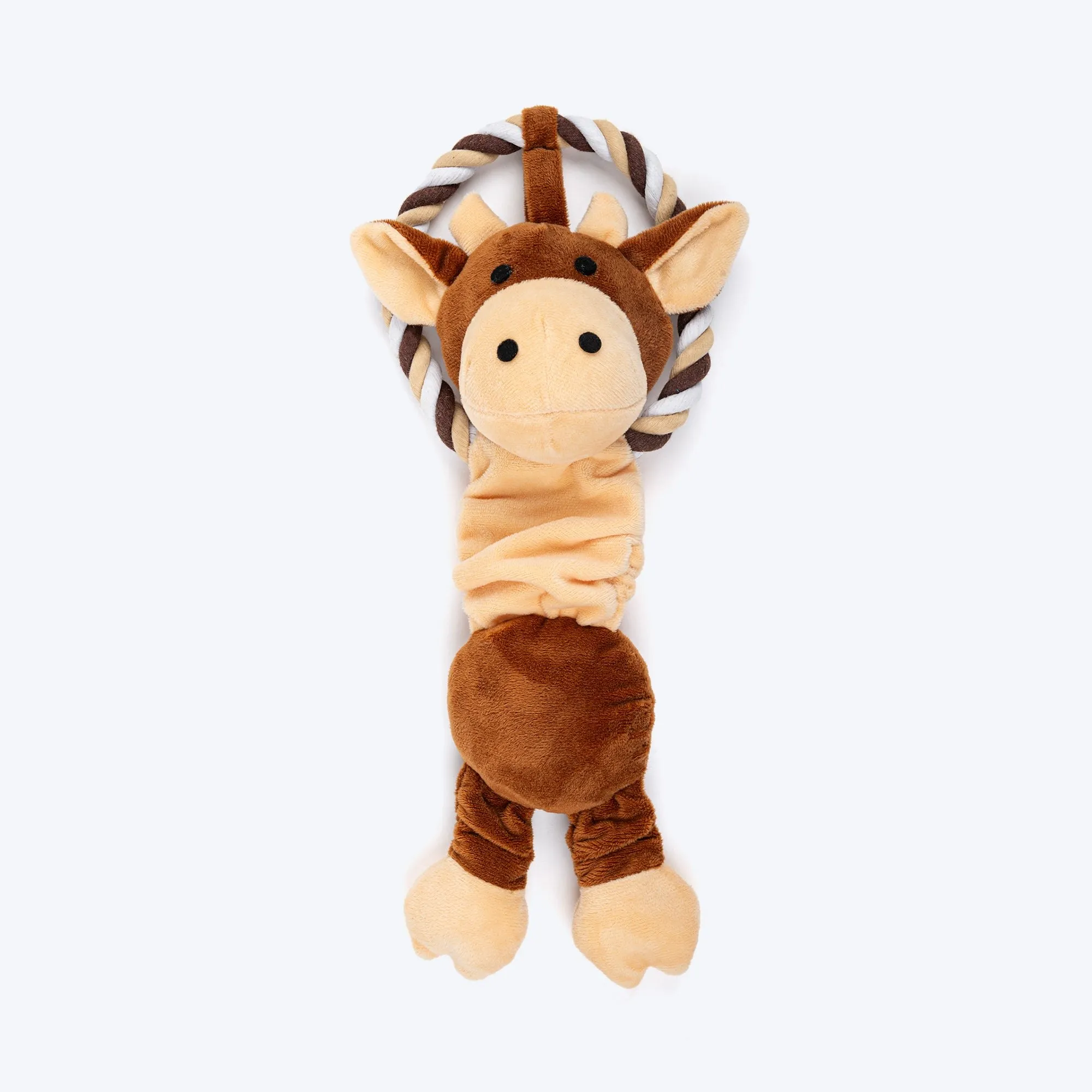 TLC Bungee Cow Squeaky Plush Dog Toy