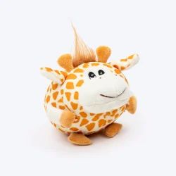 TLC Giraffe Squeaky Toy For Puppies & Small Dogs Brown & Beige