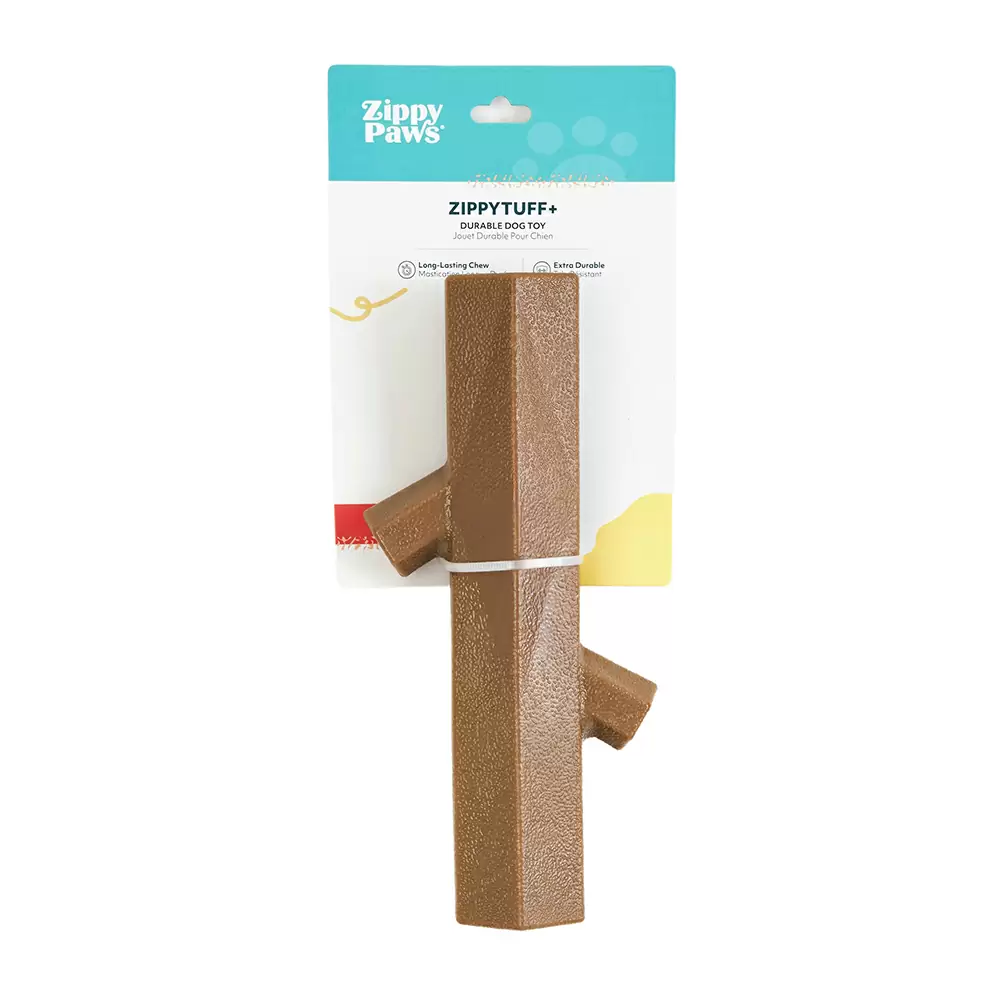 Zippy Paws ZippyTuff + Tree Branch Chew Toy For Dog Brown