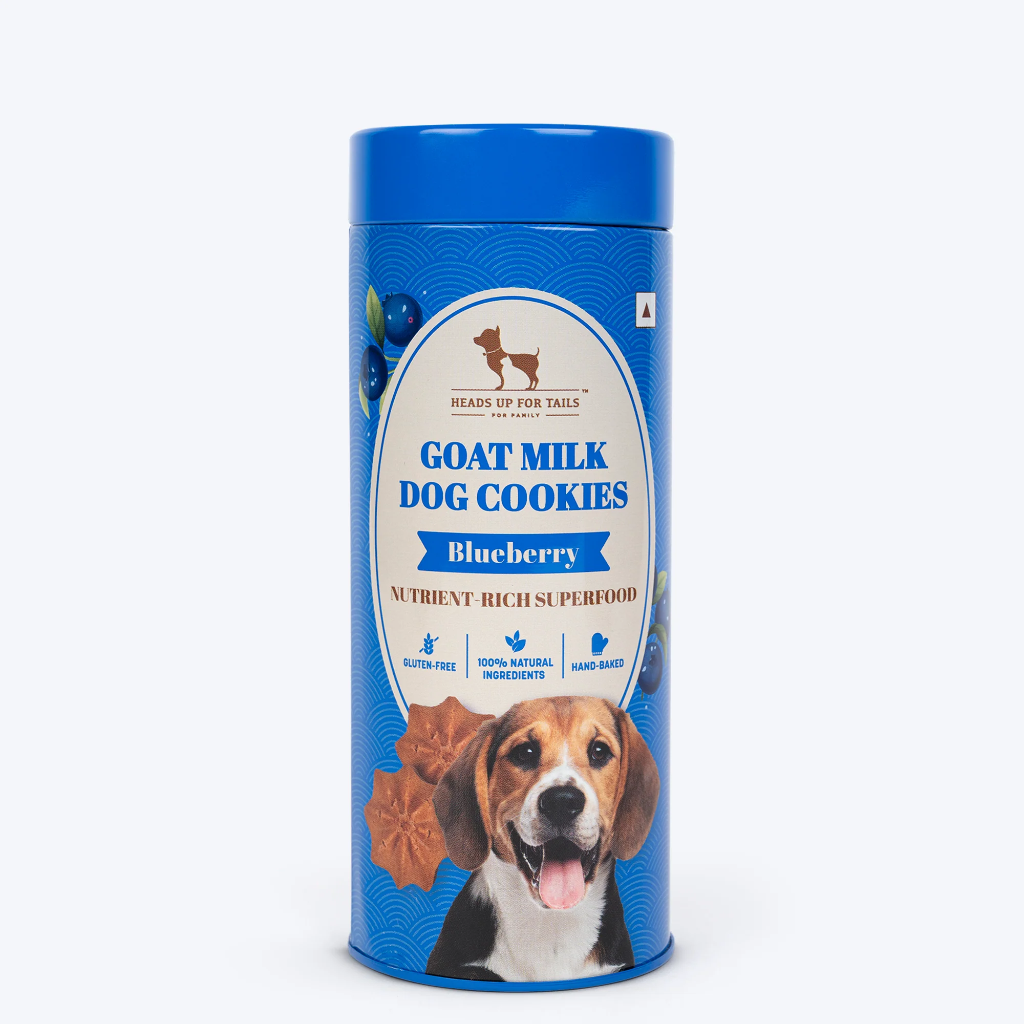 Heads Up For Tails Goat Milk Blueberry Gluten Free Dog Cookies