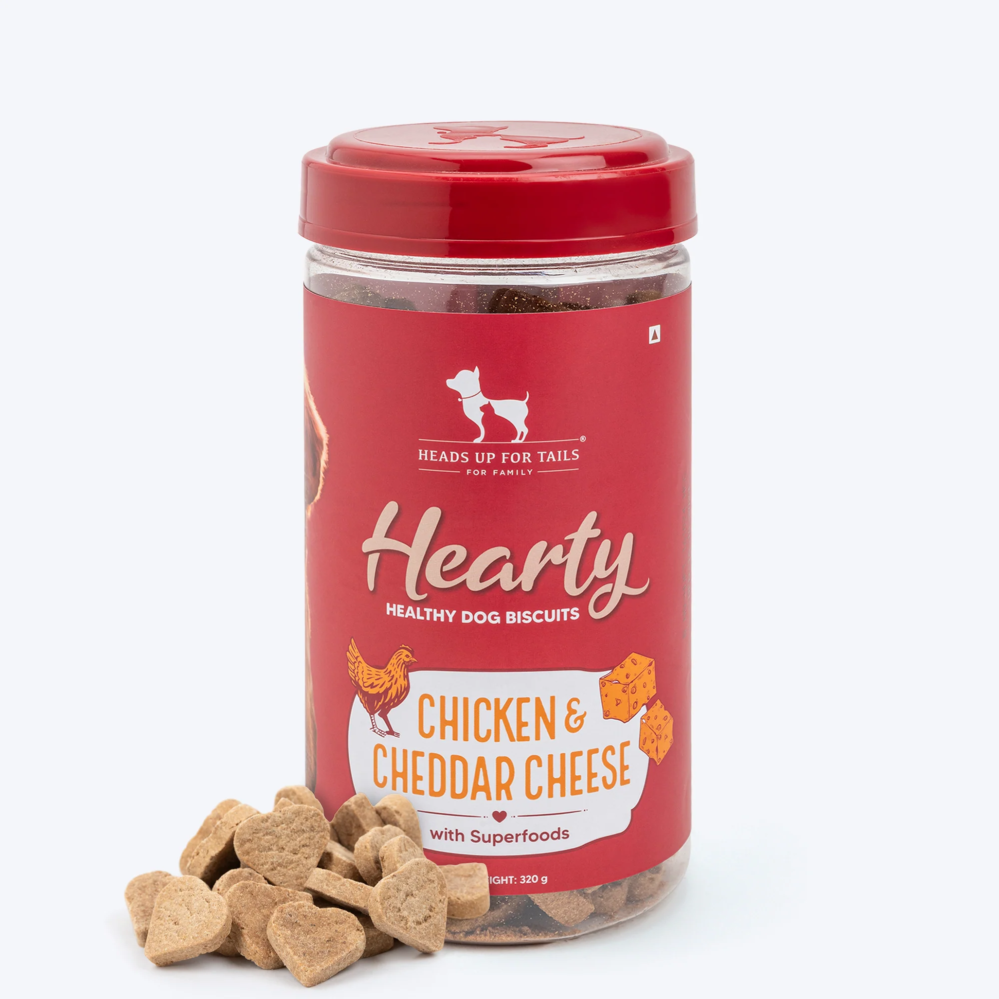 Heads Up For Tails Hearty Chicken & Cheddar Cheese Healthy Dog Biscuits
