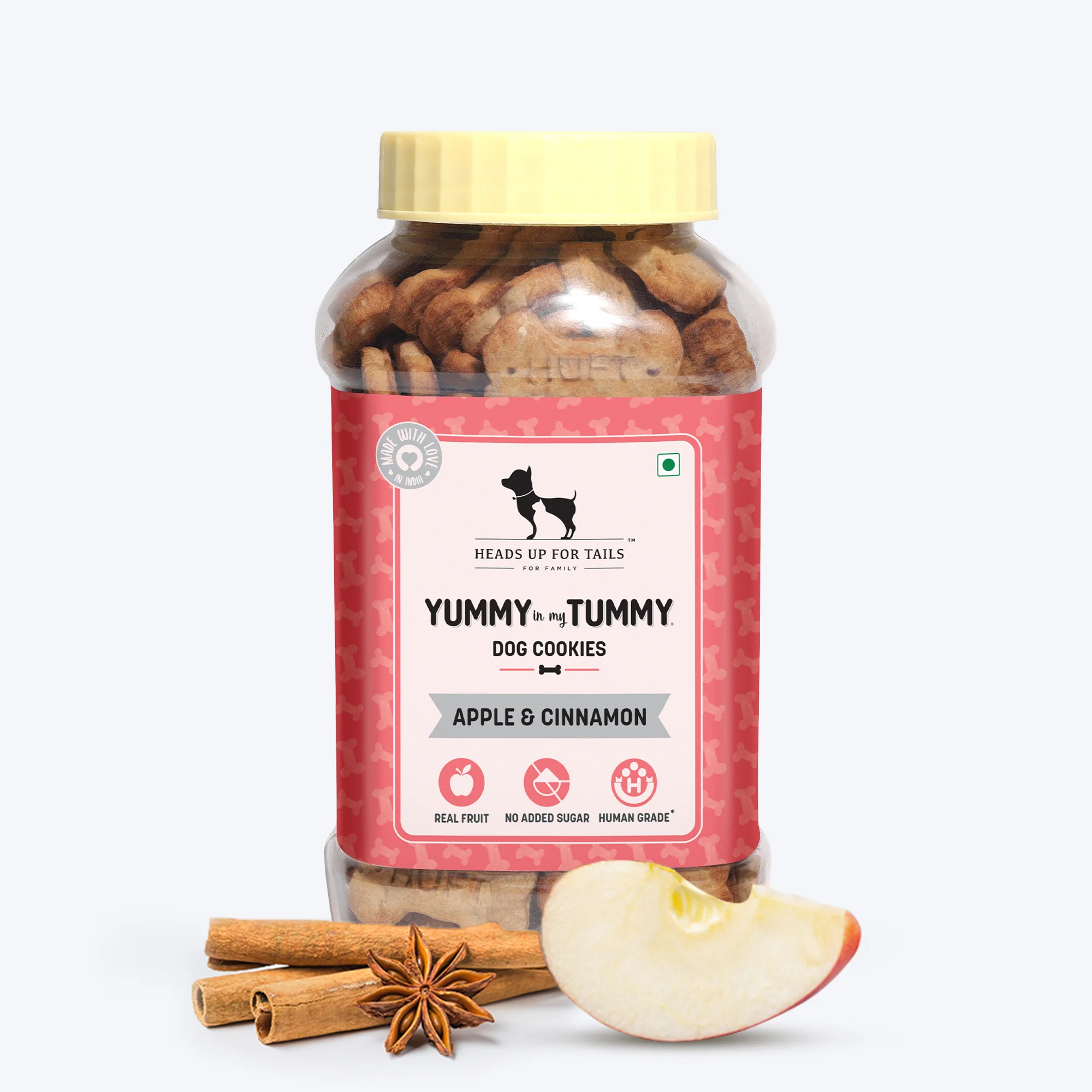 Heads Up For Tails Yummy In My Tummy Apple & Cinnamon Vegetarian Dog Biscuits