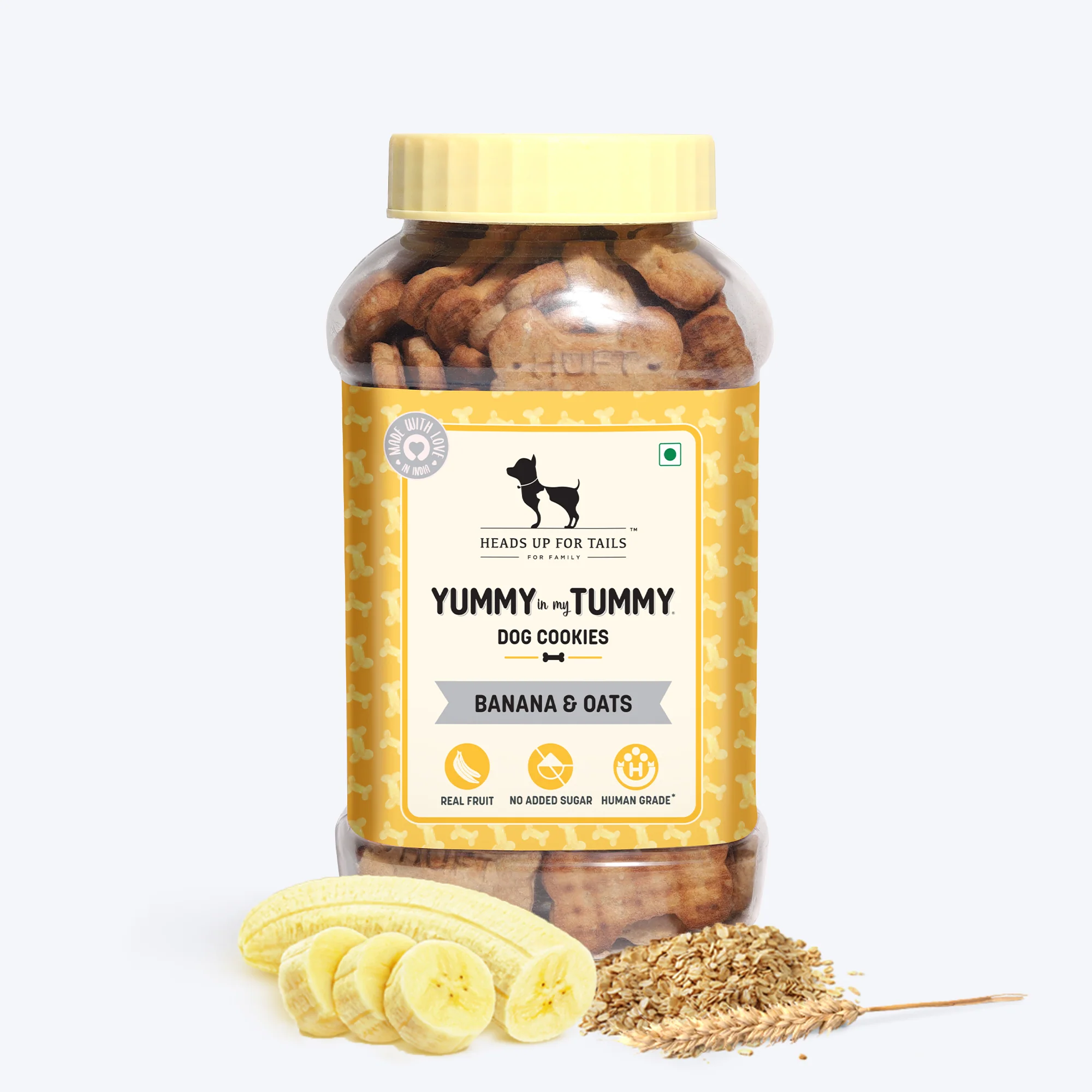 Heads Up For Tails Yummy In My Tummy Banana & Oats Gluten-Free Dog Biscuits
