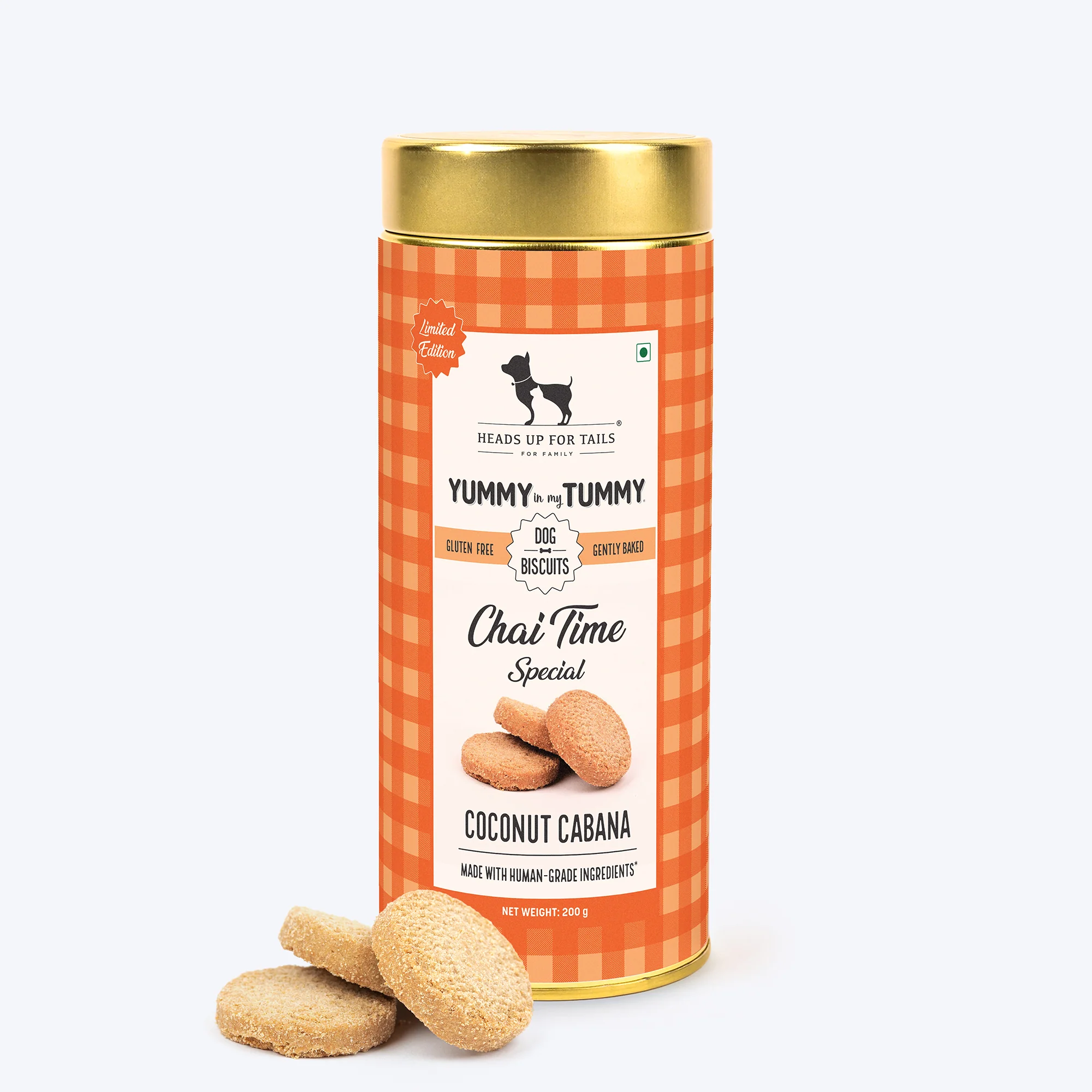 Heads Up For Tails Yummy In My Tummy Chai Time Special Coconut Cabana Gluten Free Dog Biscuits