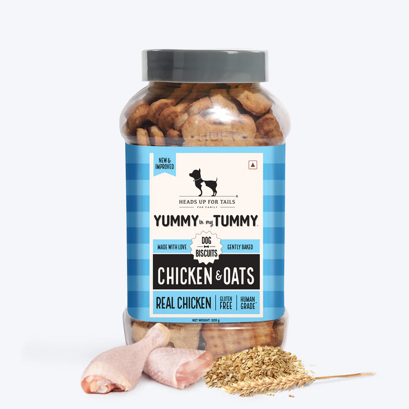 Heads Up For Tails Yummy In My Tummy Chicken & Oats Gluten-Free Dog Biscuits