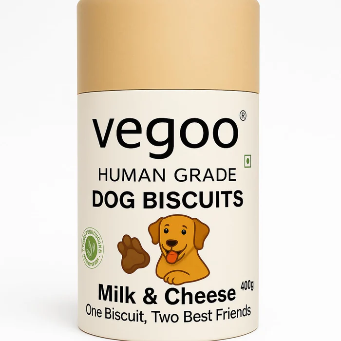 Vegoo Human Grade Dog Biscuits Milk and Cheese Flavor