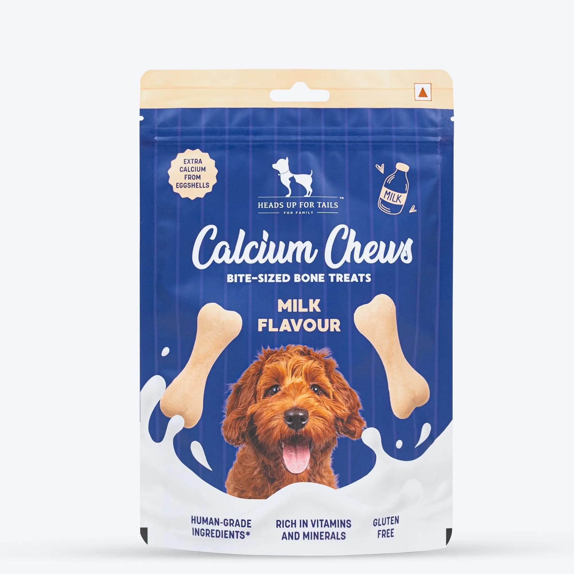 Heads Up For Tails Gluten Free Calcium Chews Milk Flavour