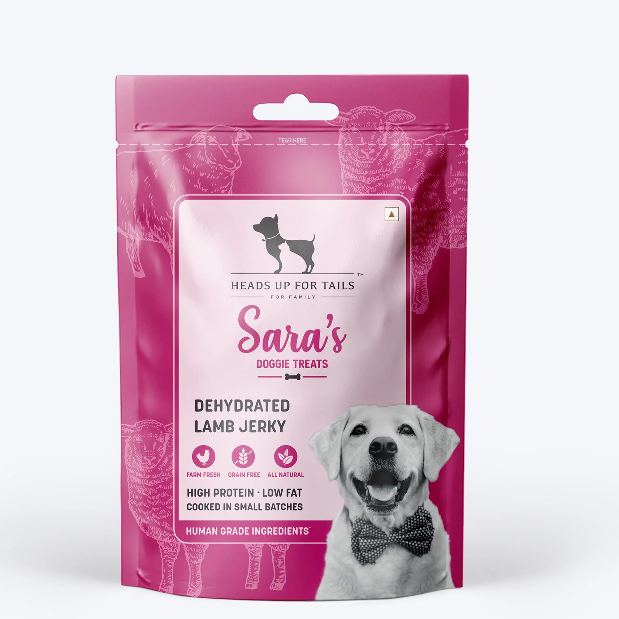 Heads Up For Tails Sara's Doggie Treats Dehydrated Lamb Jerky