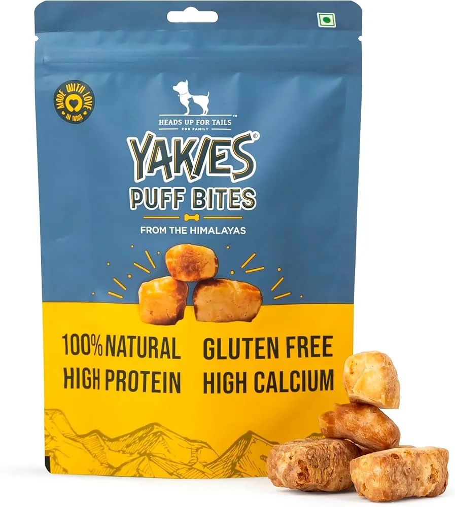Heads Up For Tails Yakies Puff Bites Gluten Free Dog Treats
