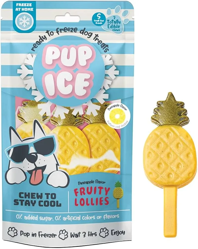 Pup Ice Rocket Lollies Pineapples Ready To Freeze Treat For Adult Dog