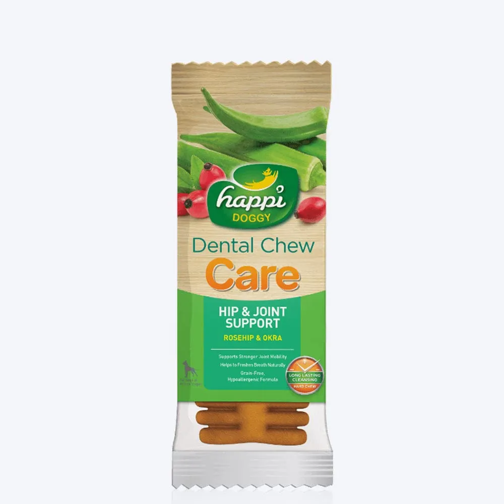 Happi Doggy Dental Chew Care Rosehip & Okra Grain Free Dog Treat - Single