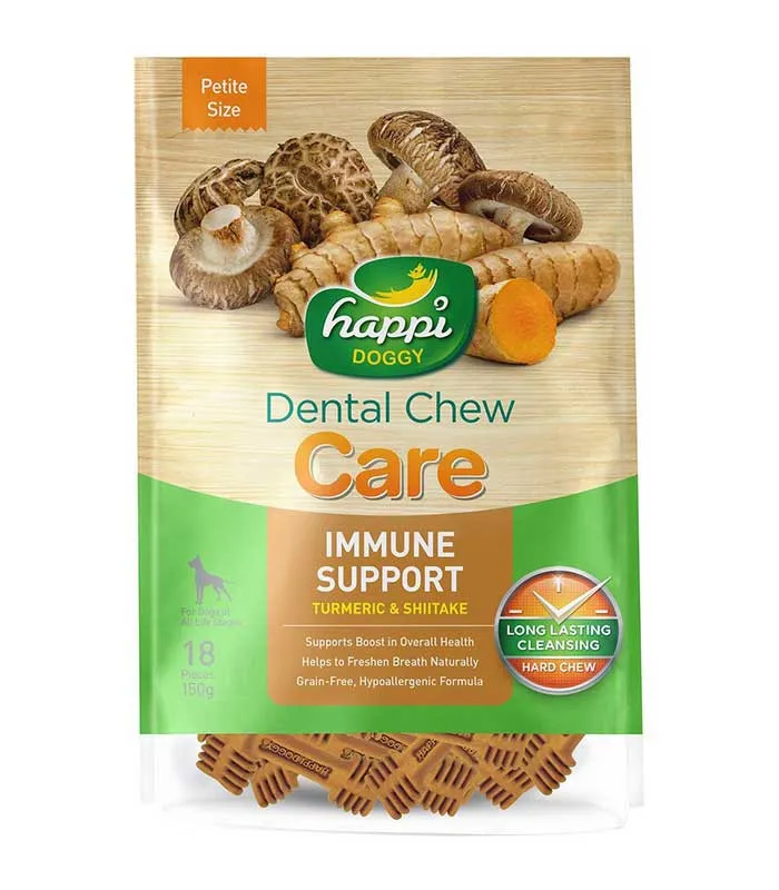 Happi Skippi Dental Chew Care Immune Support Dog Treats - Petite