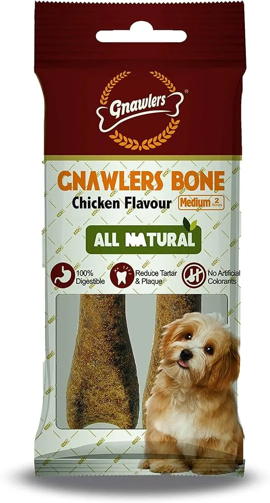 Gnawlers Chicken Flavoured Chew Bone Dog Treats