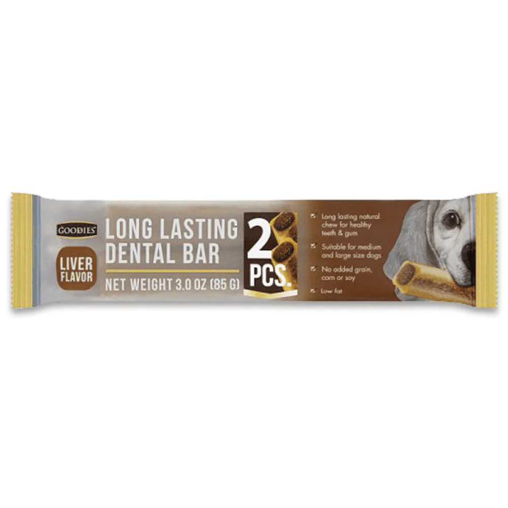 Goodies Long Lasting Dental Bar Liver Flavour Dog Treat 2 in 1