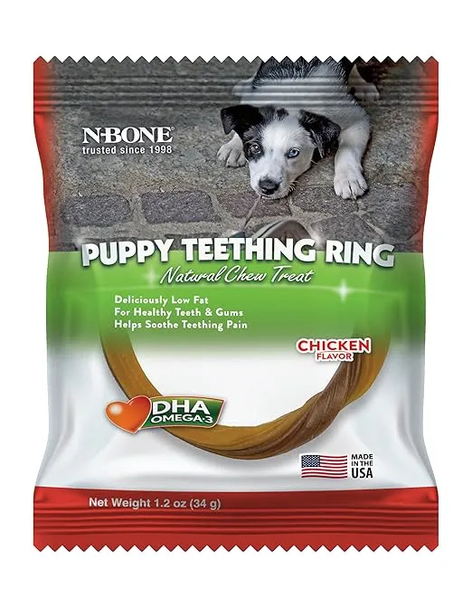 NPIC N-Bone Puppy Teething Ring Treat - Chicken Flavour
