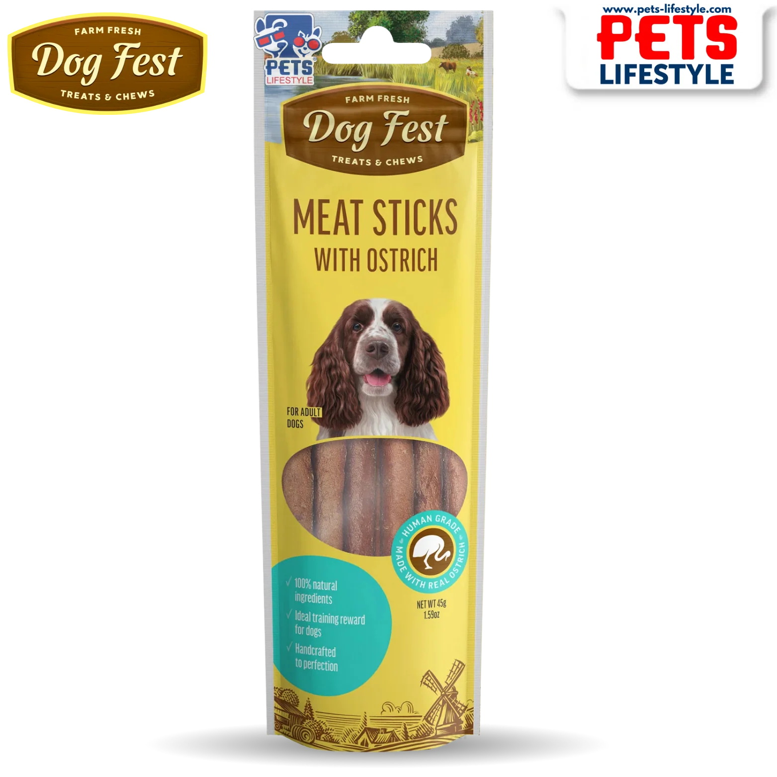Farm Fresh Dog Fest Meat Sticks with Ostritch