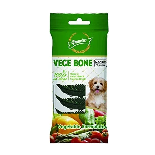 Gnawlers Vegetable Bone 3 Inch Medium (7 in 1) Dog Treats