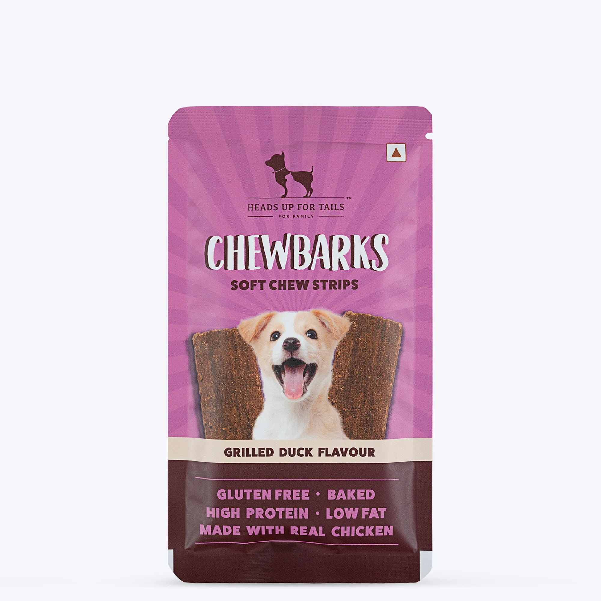 Heads Up For Tails Chewbarks Grilled Duck Soft Chew Gluten Free Strips Dog Treats