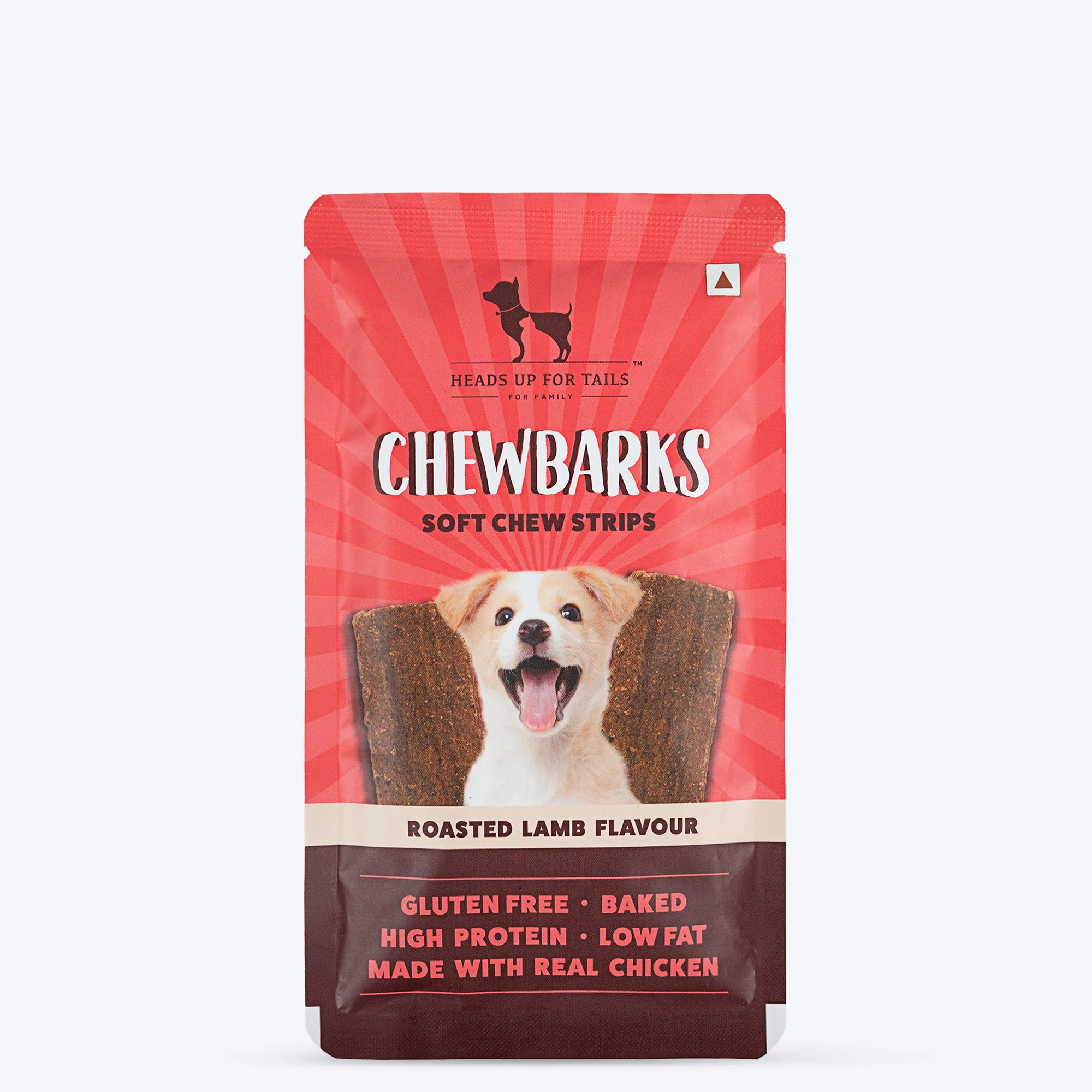 Heads Up For Tails Chewbarks Roasted Lamb Soft Chew Gluten Free Strips Treats For Dogs