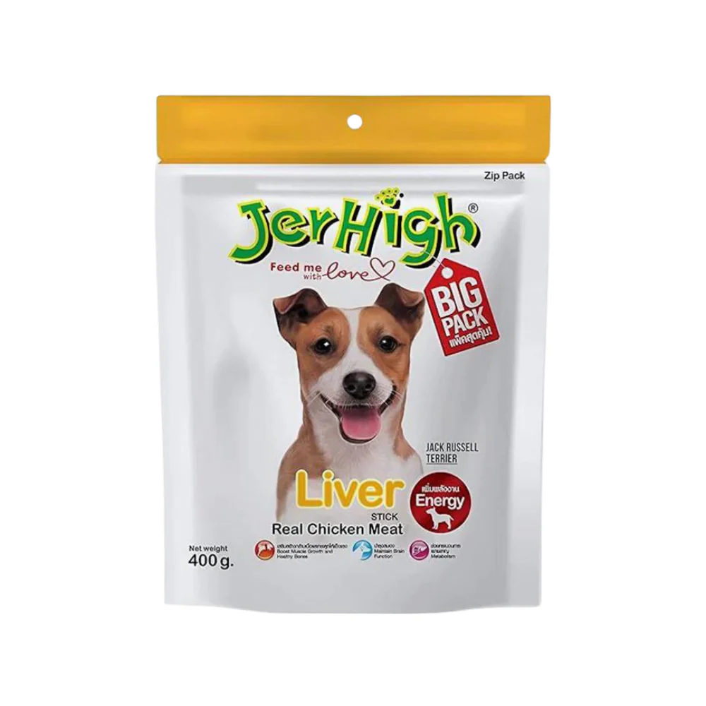 JerHigh Liver Stick Dog Treats with Real Chicken Meat