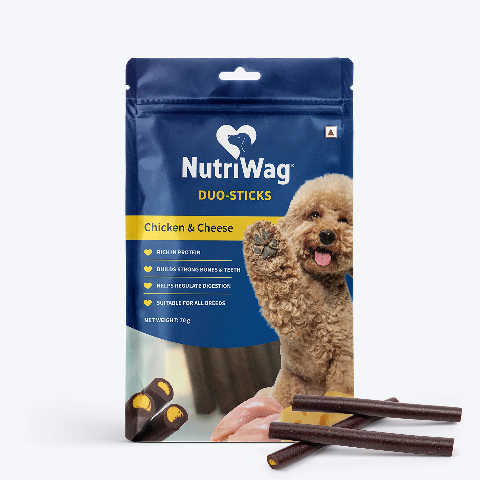 NutriWag Chicken & Cheese Duo Sticks Dog Treats