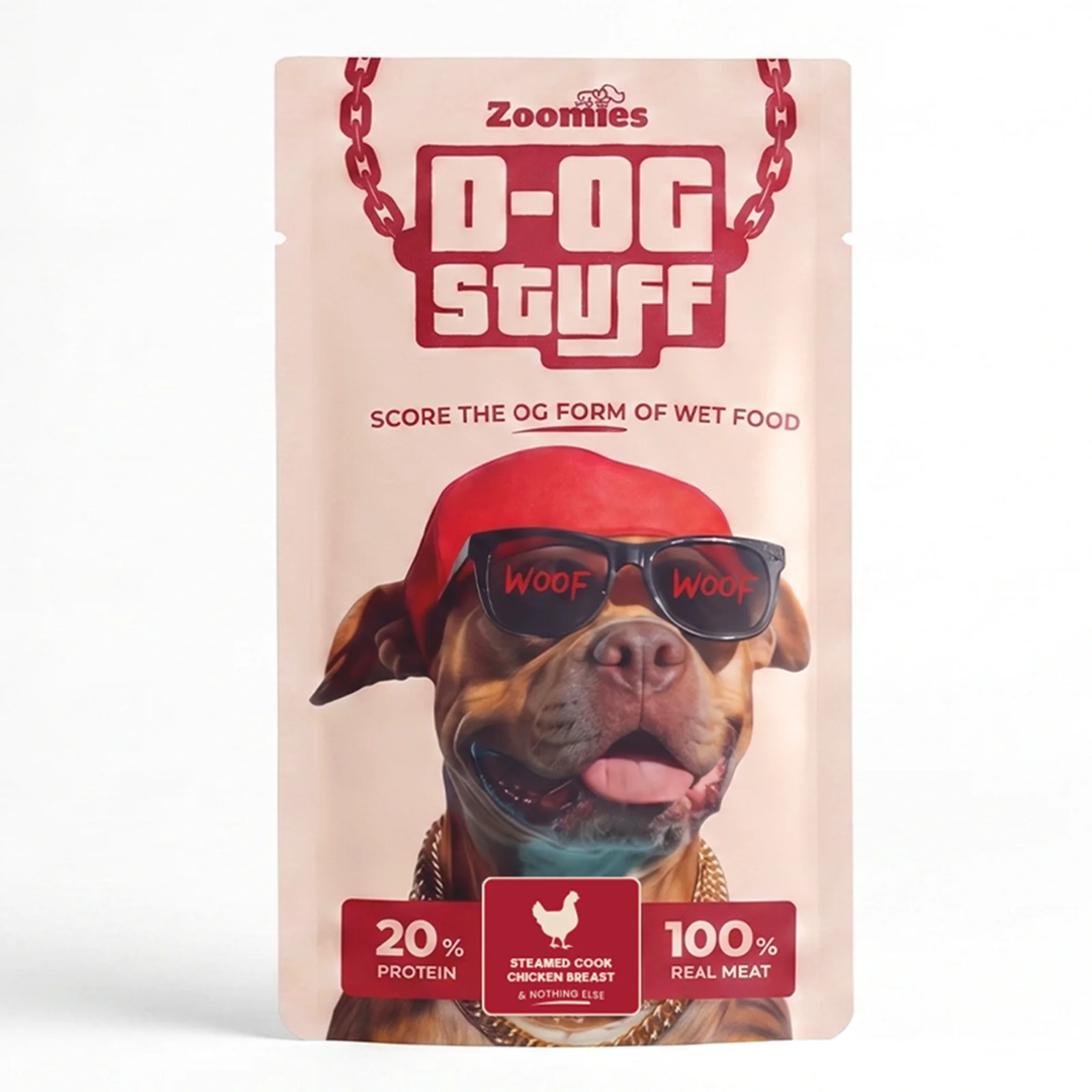 Zoomies D-Og Stuff Steam Cooked Chicken Breasts