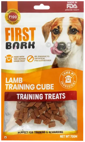 First Bark Lamb Training Cubes Dog Treat