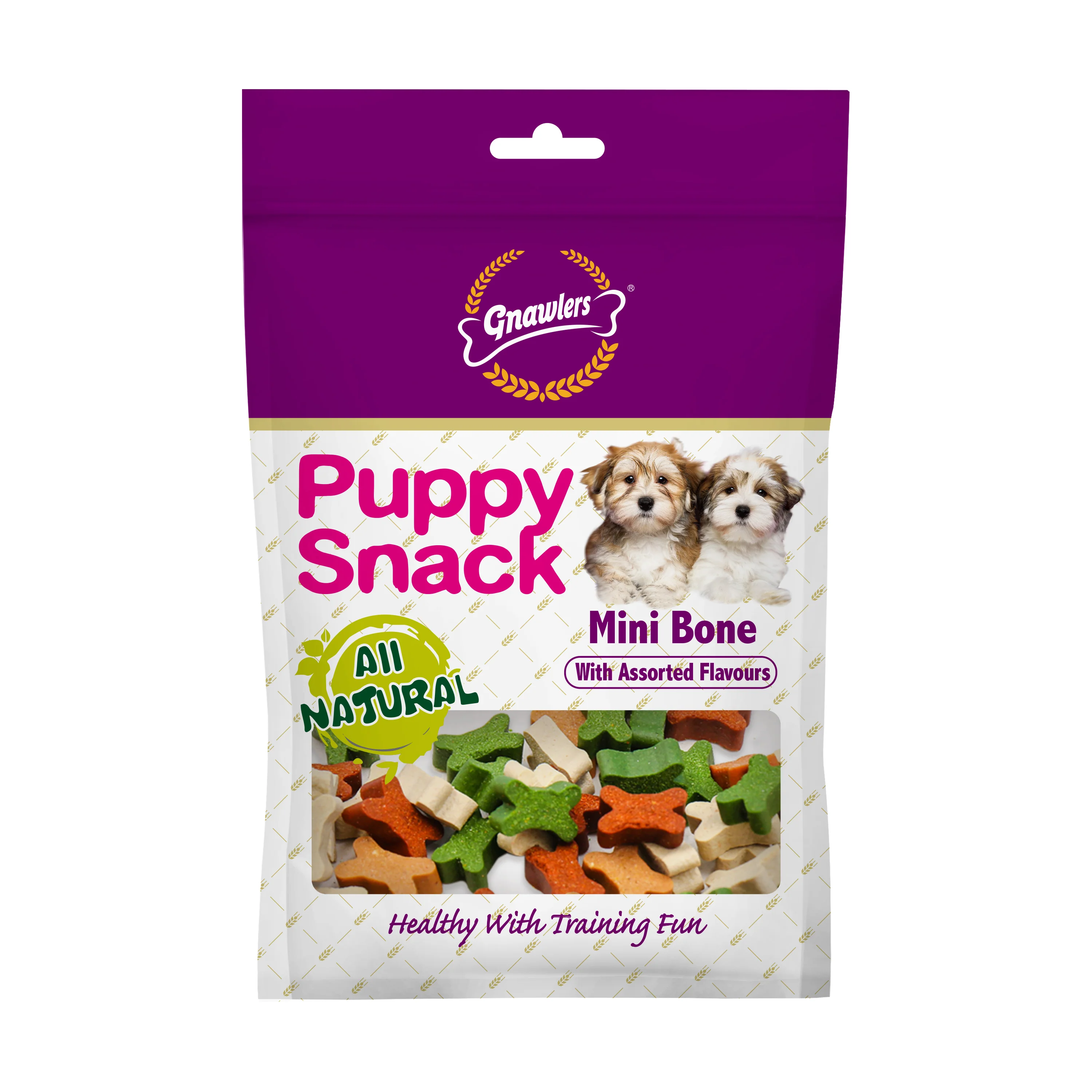 Gnawlers Chicken Puppy Snack Mini Bone Treat