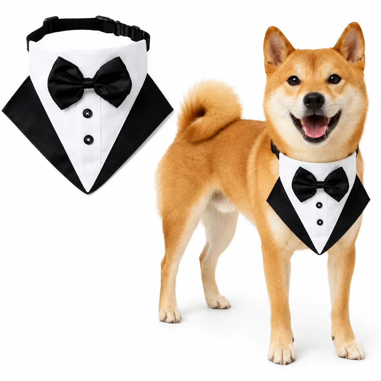 Whoof Whoof Tuxedo Bandana