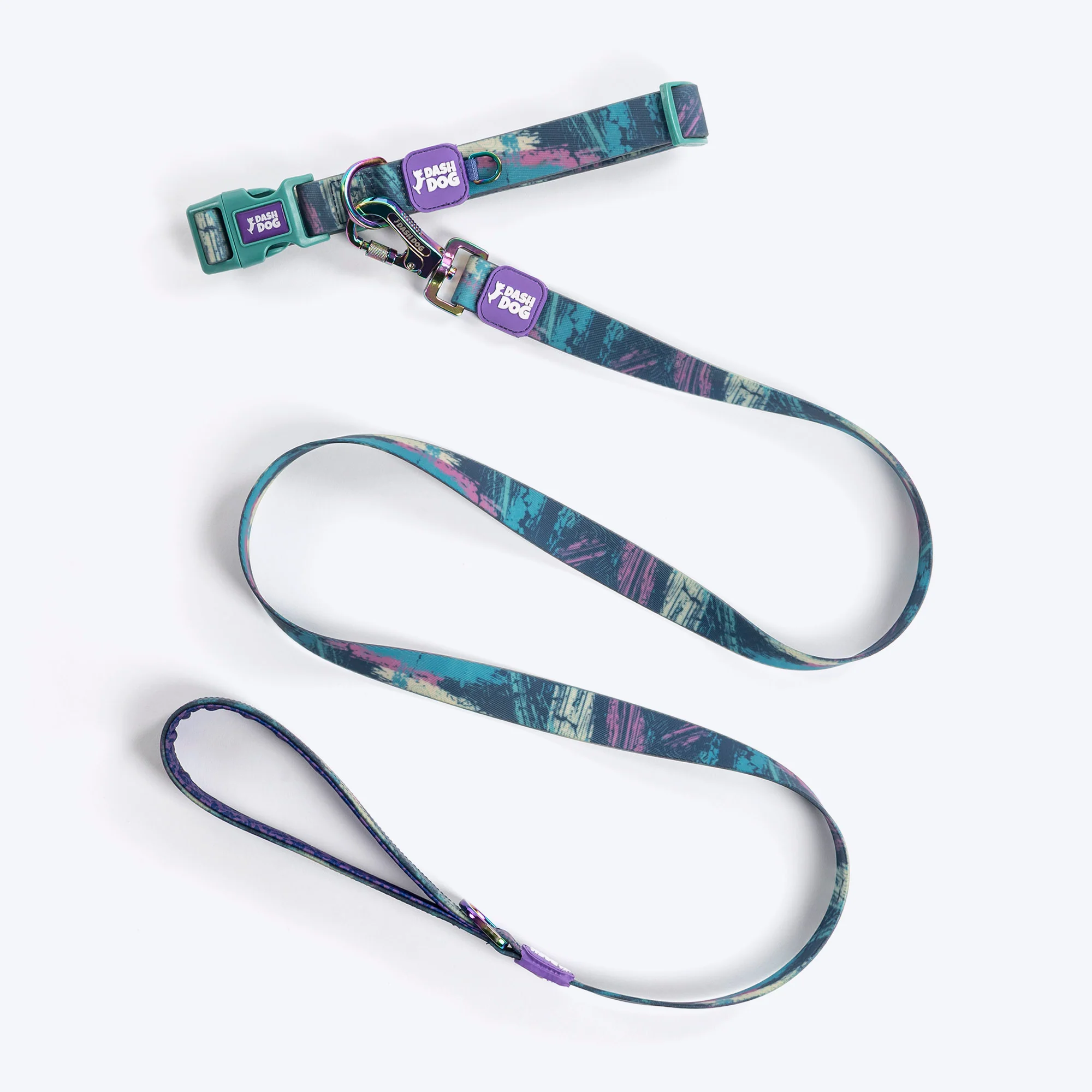 Dash Dog Wild Ridge Waterproof Dog Collar & Leash Set Green