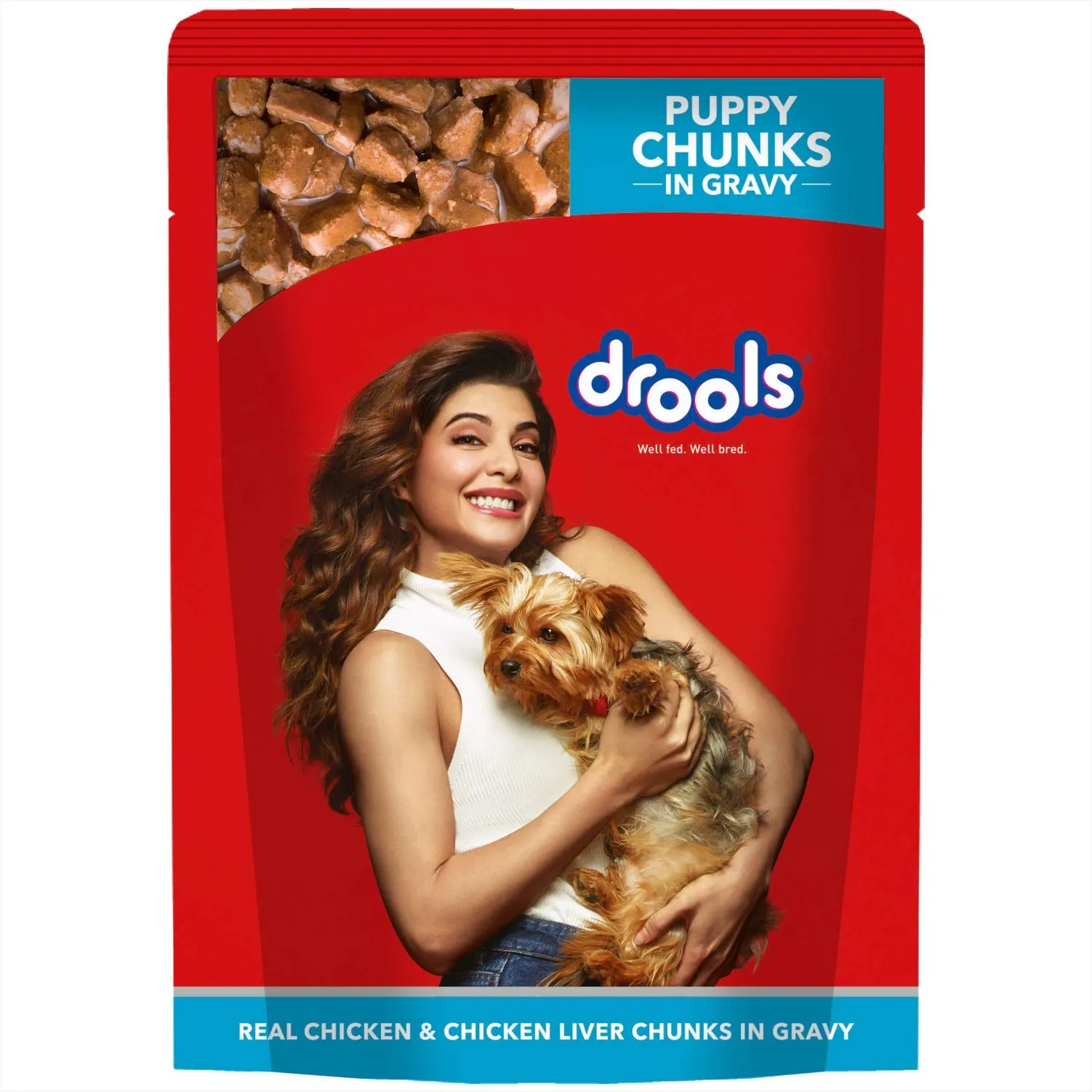 Drools Real Chicken & Chicken Liver Chunks in Gravy Puppy Dog Wet Food