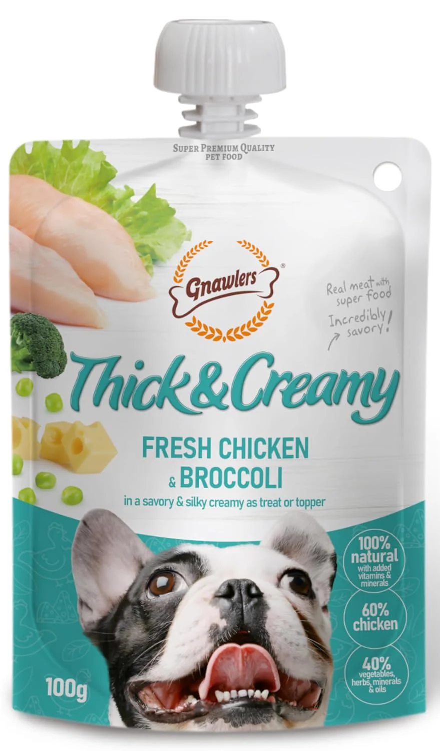 Gnawlers Thick & Creamy with Fresh Chicken & Broccoli