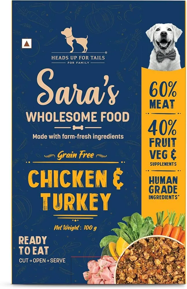 Heads Up For Tails Sara's Wholesome Chicken & Turkey Grain Free Dog Wet Food