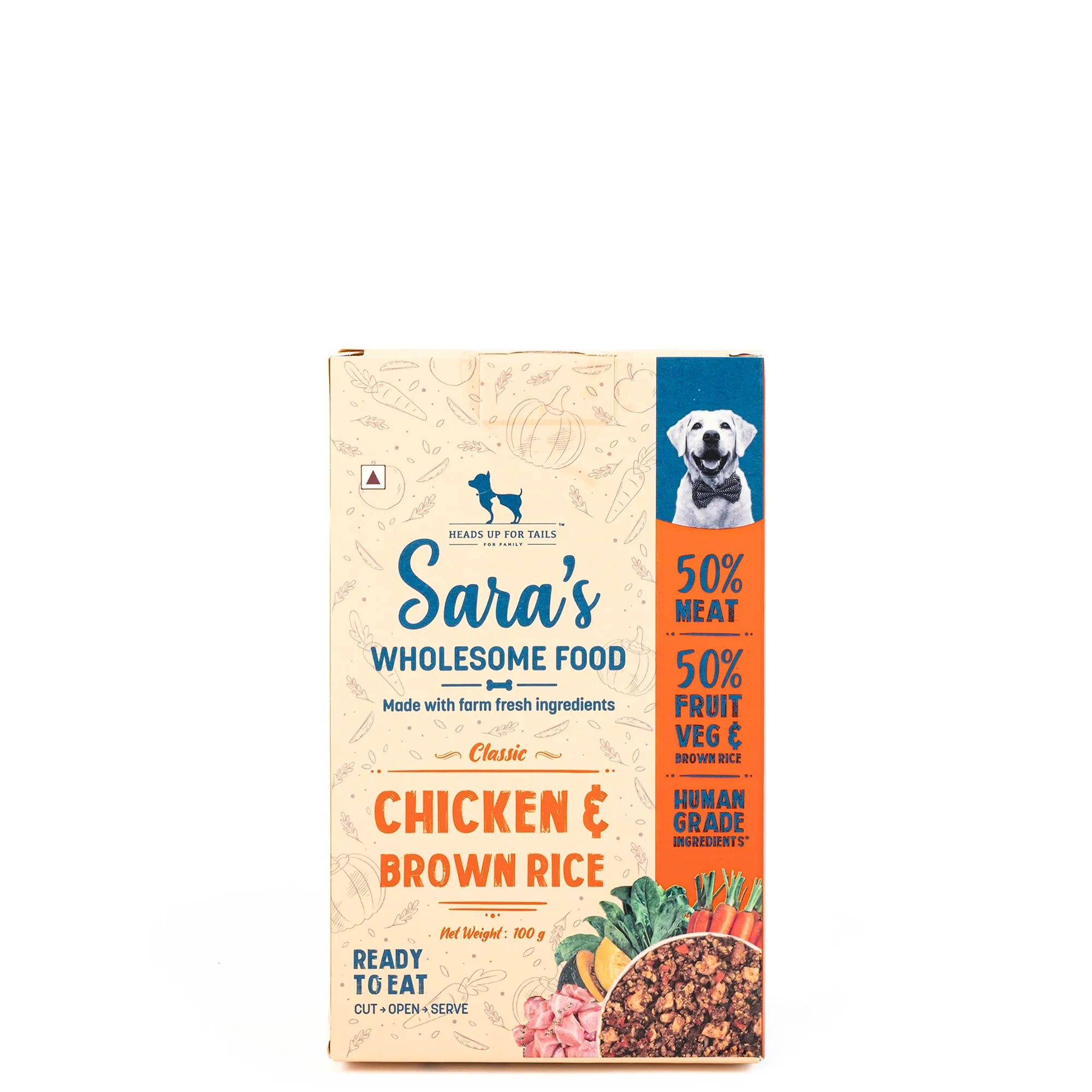 Heads Up For Tails Sara's Wholesome Classic Chicken & Brown Rice Dog Wet Food