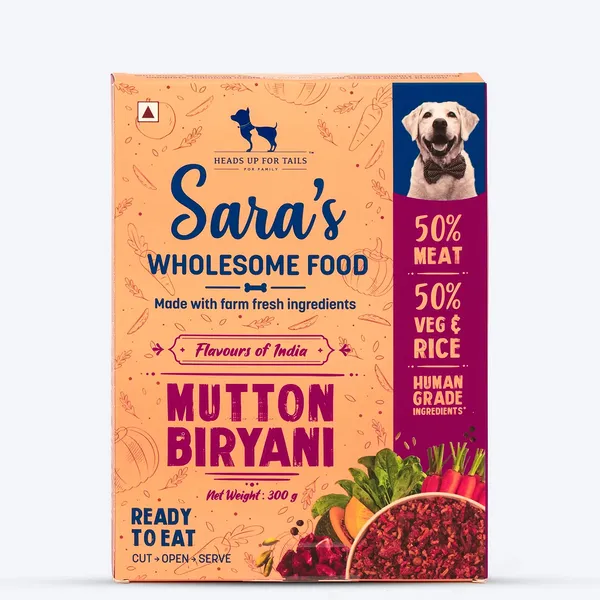 Heads Up For Tails Sara's Wholesome Flavours Of India Mutton Biryani Dog Wet Food